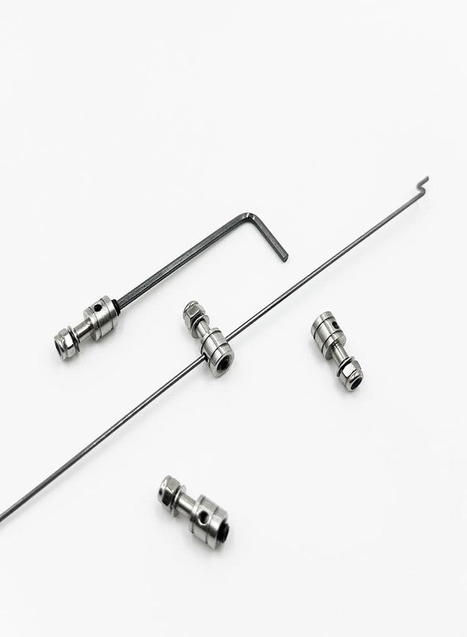URIMPAVIDO 4PCS 2mm RC Pushrot Connector Adapter Stainless Steel Pushrot Connector Collar for RC Boat DIY Model Toy Parts (2mm) - Image 5